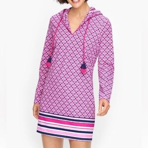 TALBOTS CABANA LIFE HOODED BEACH COVERUP - SAPPHIRE Sz S